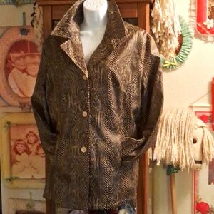 NWOT,Vintage 90's,Dollhouse Outerwear,Reptilian-Like, Snakeskin,Unique,Jacket🐍